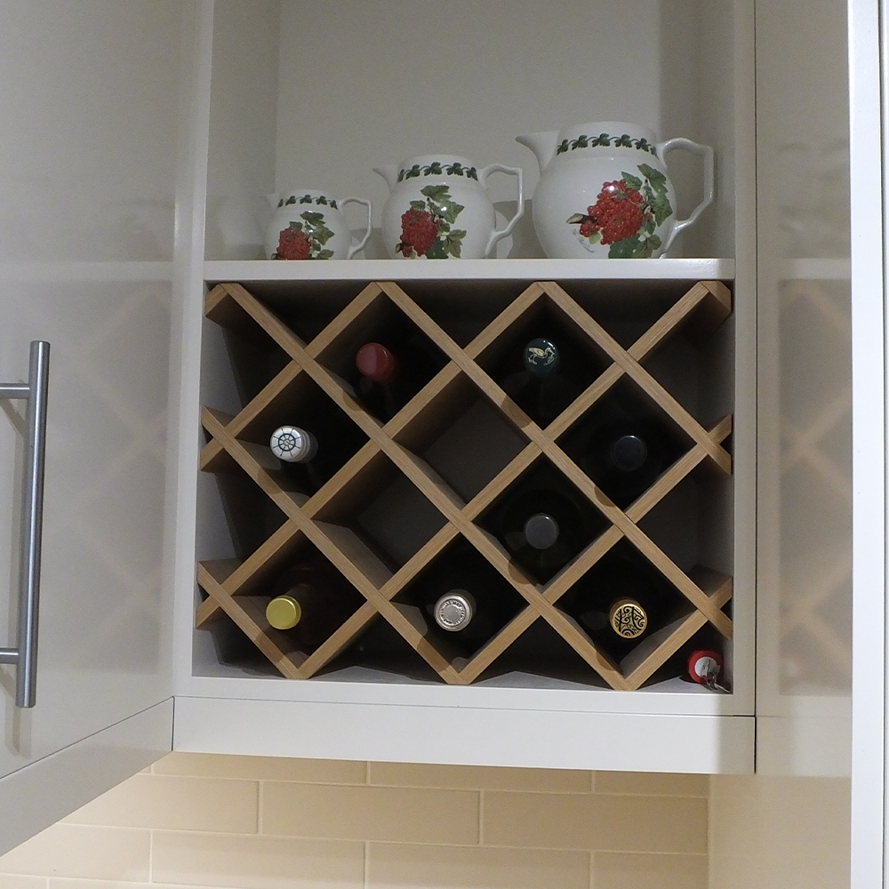built in wine rack